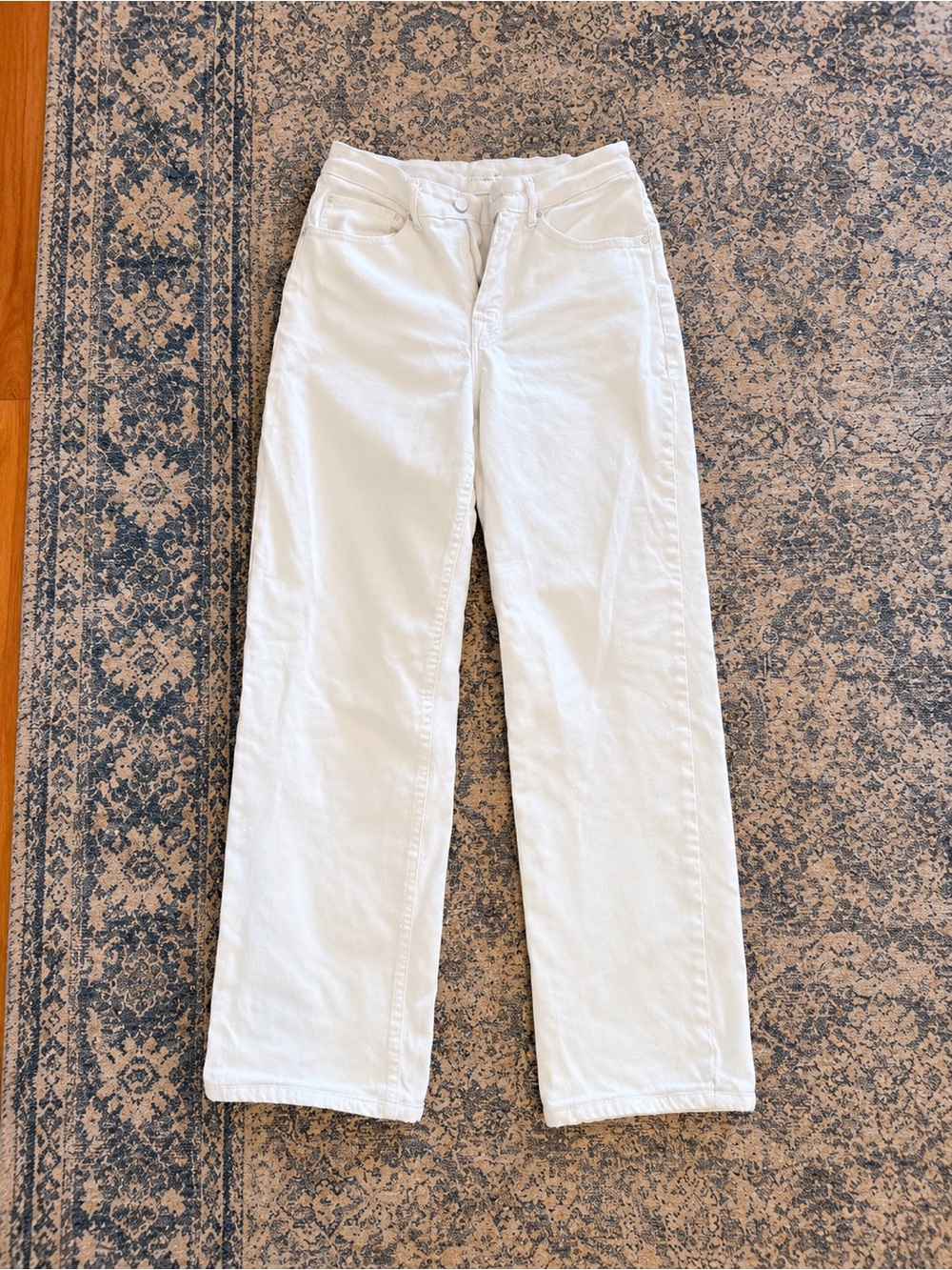 Good American White Straight-Leg Jeans